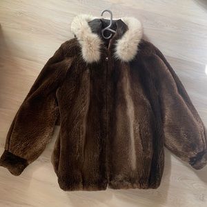 Sheared Beaver shirt fur coat
